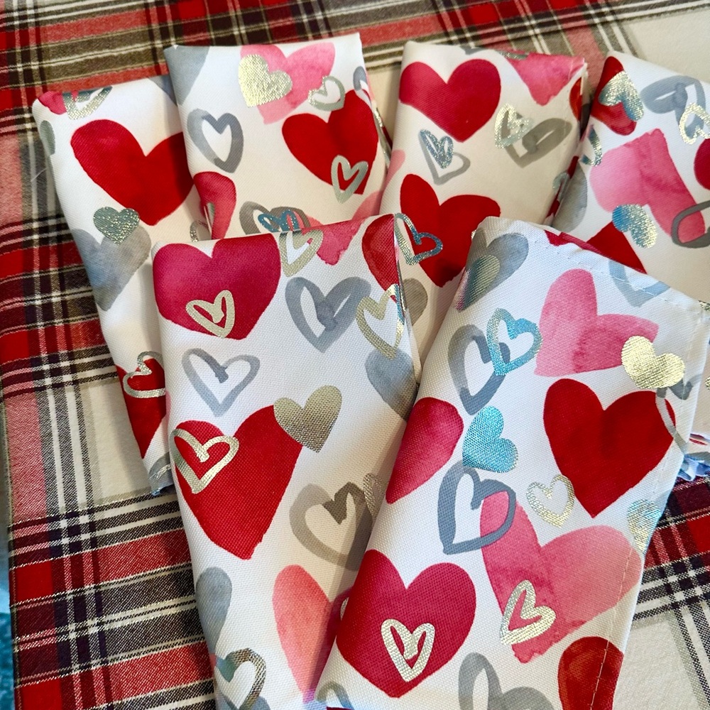 Heart Patterned Napkins